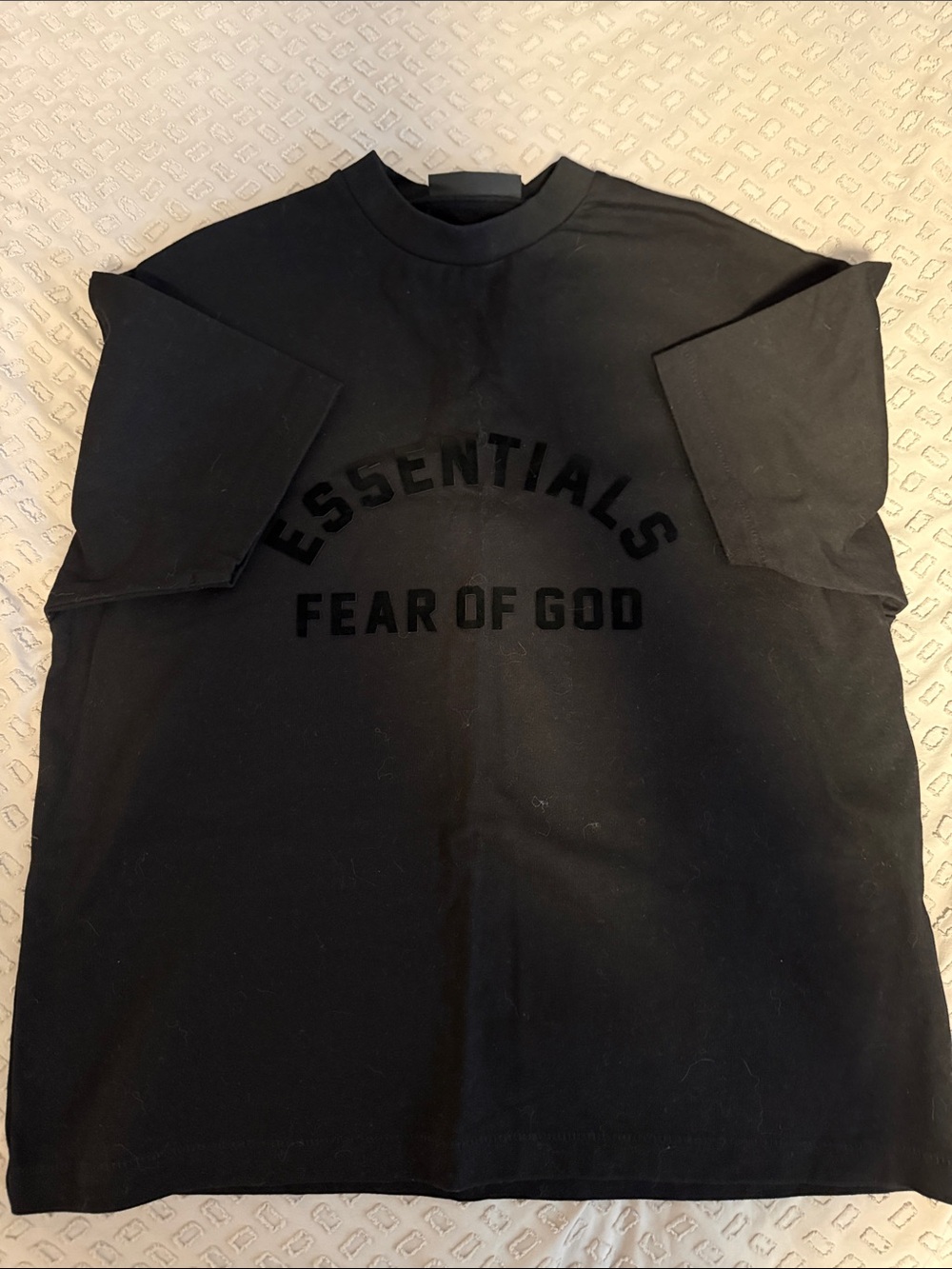 Fear of God Black Raised Logo Crewneck Sweatshirt
